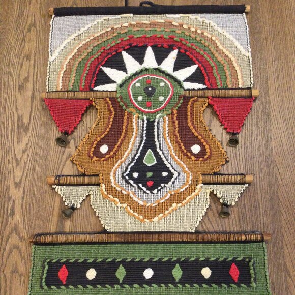 Vintage Don Freedman Style Art Woven Textile Fiber Boho Wall Hanging Handmade - Picture 1 of 11